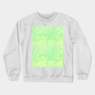 Pastel Green Silk Marble - Digital Liquid Paint Crewneck Sweatshirt